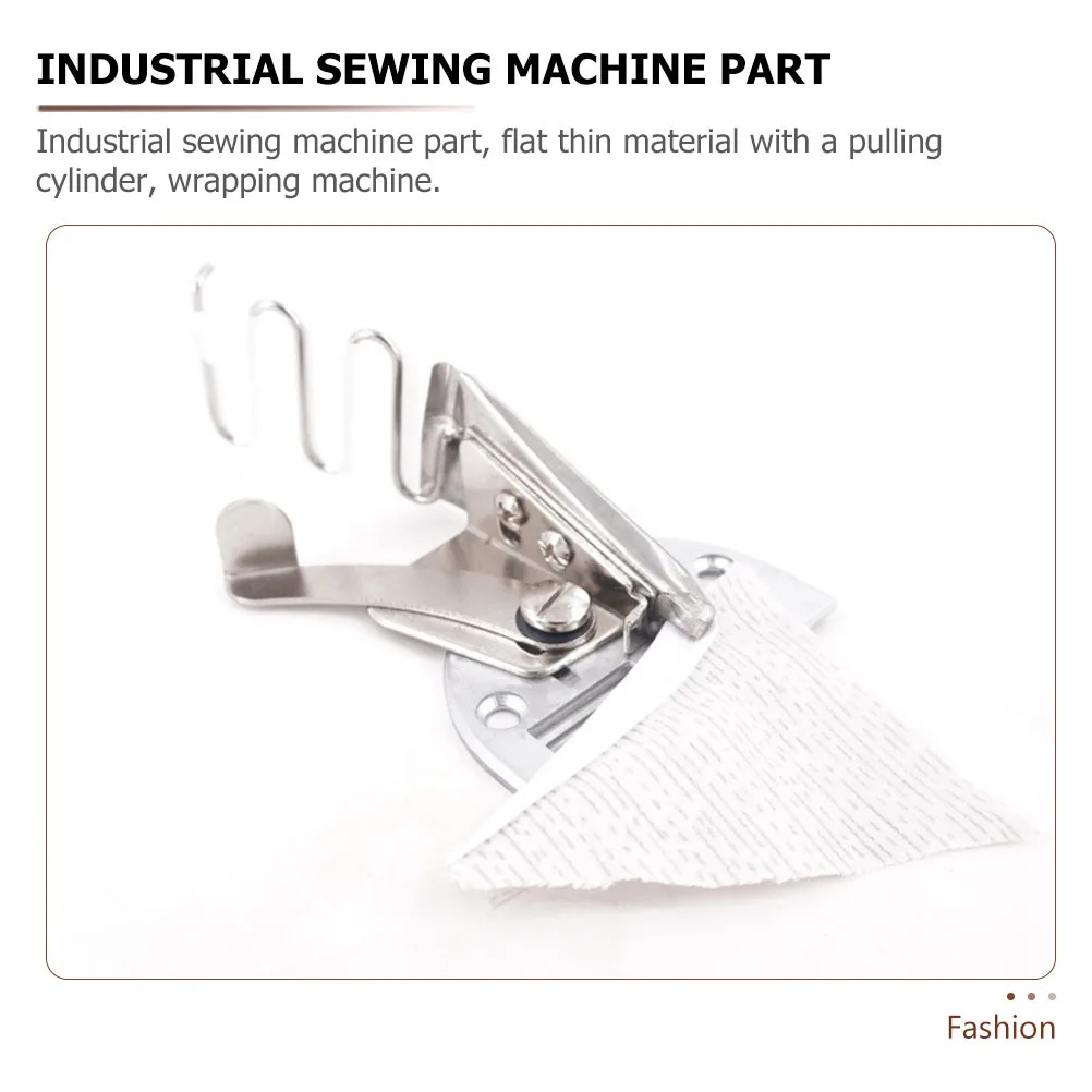 

Stainless Steel Right Angle Wrapping Device Sewing Machine Edging Folder 4-Fold Overlock Binding Tool Hemmer Presser Blinder