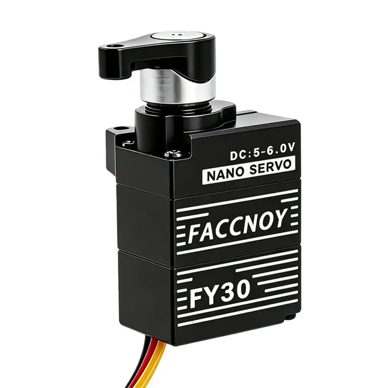 

WOWFU-Aluminum Digital Servo With Servo Saver Metal Gear Brushed For 1/30 Axial SCX30 RC Crawler Upgrade Accessories