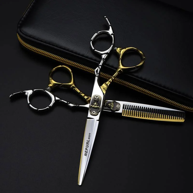 

6inch Stainless Steel Scissors Hair Thinning Cutting Clipper Hairdressing Professional Haircut Trim Hairs Grooming Barber