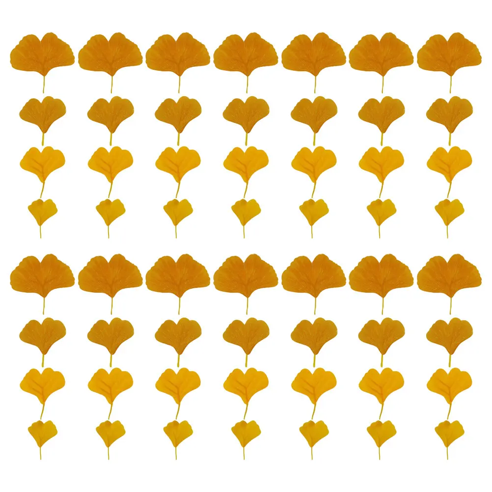 

108pcs Simulation Ginkgo Leaves Realistic Artificial Fall Leaf Decor For Wedding Party Table Scatter Diy Decoration Supplies