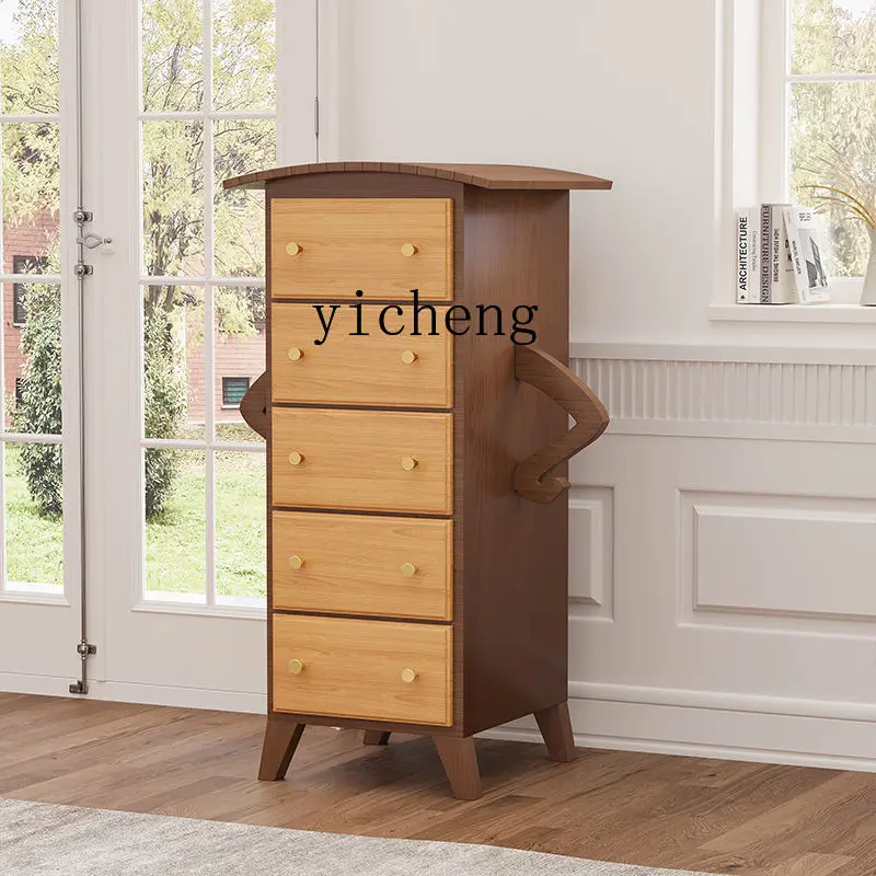 

GZ special-shaped chest cabinet solid wood chest medieval side cabinet waist robot porch locker