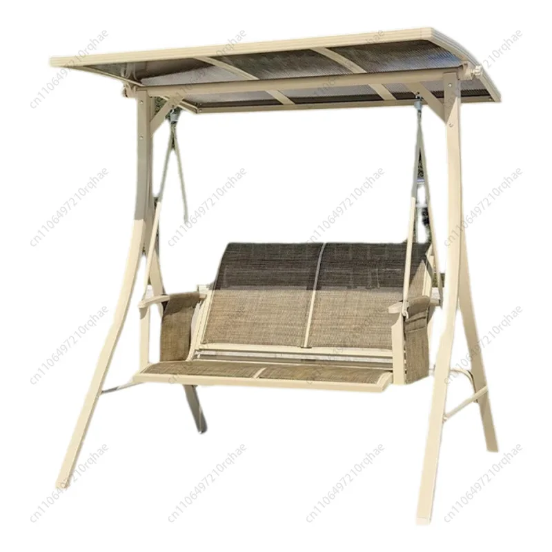 

Solar Outdoor Swing Cradle - Rattan Leisure Chair for Courtyard/Balcony/Garden