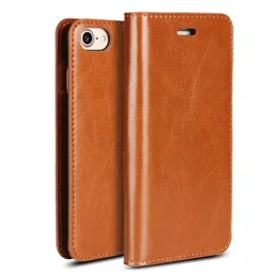 Leather Flip Phone Case for IPhone 13 12 Mini 15 14 11 Pro XS Max XR X 7 8 6 6S Plus Shockproof Genuine Wallet Card Holder Cover