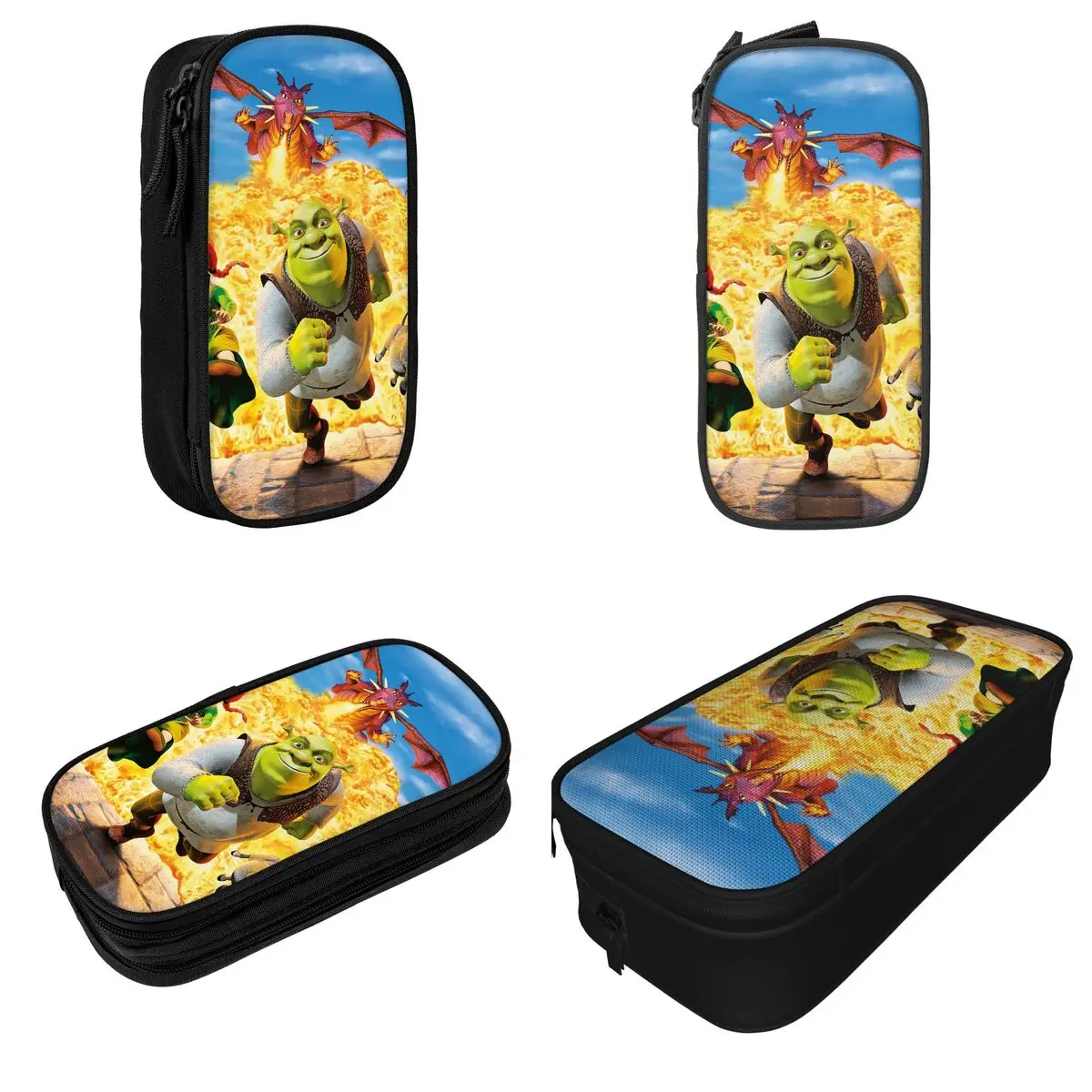 Shreks Donkey Fiona Pencil Case New Anime Pen Box Bag Kids Large Storage School Supplies Gifts Pencilcases