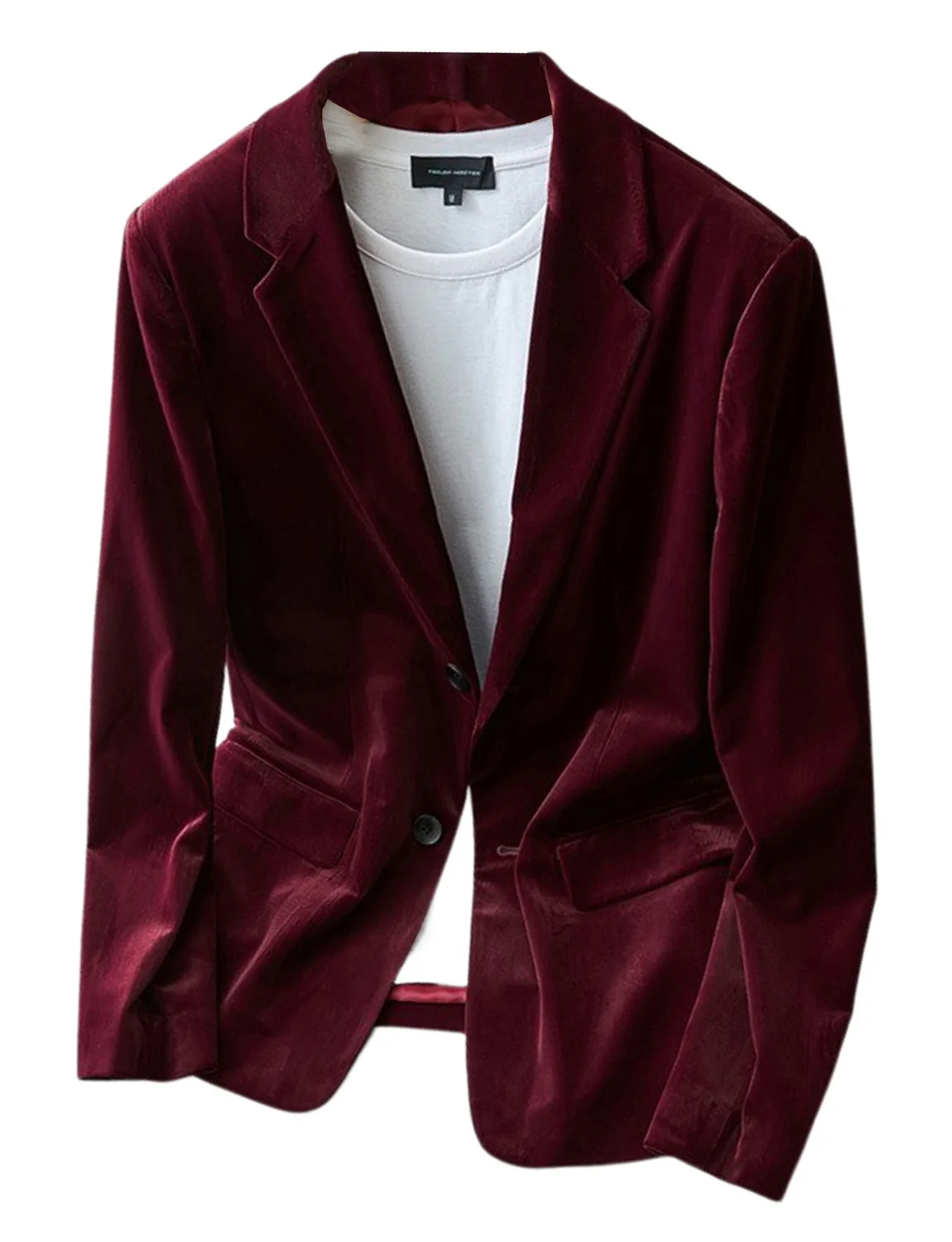 Men\'s Velvet Casual Two Buttons Notch Lapel Blazer Coat Groom Business Tuxedos men suits wedding prom suits