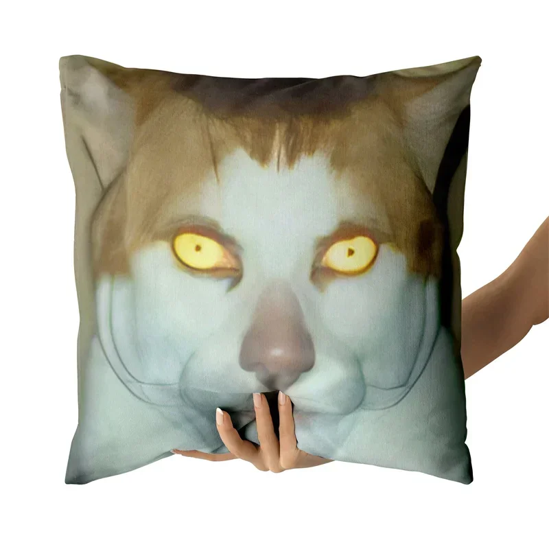 18\'\' x 18\'\' Monday Left Me Broken Cat Mr. Peebles Square Throw Pillow Cushion Covers Cases Pillowcases 45cm x 45cm