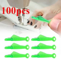 Mini Automatic Needle Threader With Hook Plastic Needle Sewing Machine Insertion Elderly Quick Changer Craft Accessories