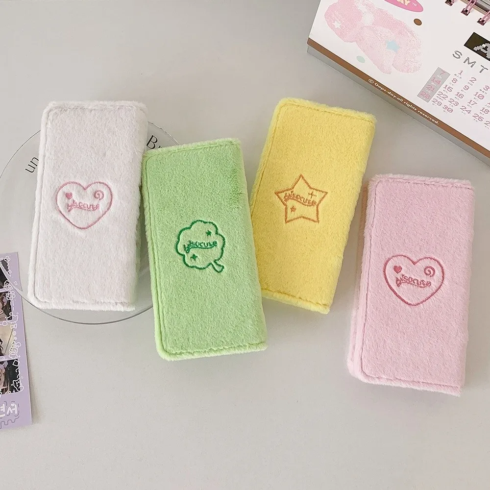 

Soft Four Grid Photo Korean Photocard Holder Embroidered Photocard Frame ID Card Cover Picture Card Protective Case Student