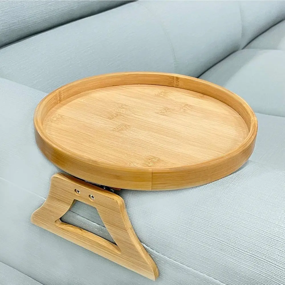

Pekokavo Soa Arm Clip Tray, Side Table or Remote Controls/Drinks/Gamepads Holder (Bamboo)