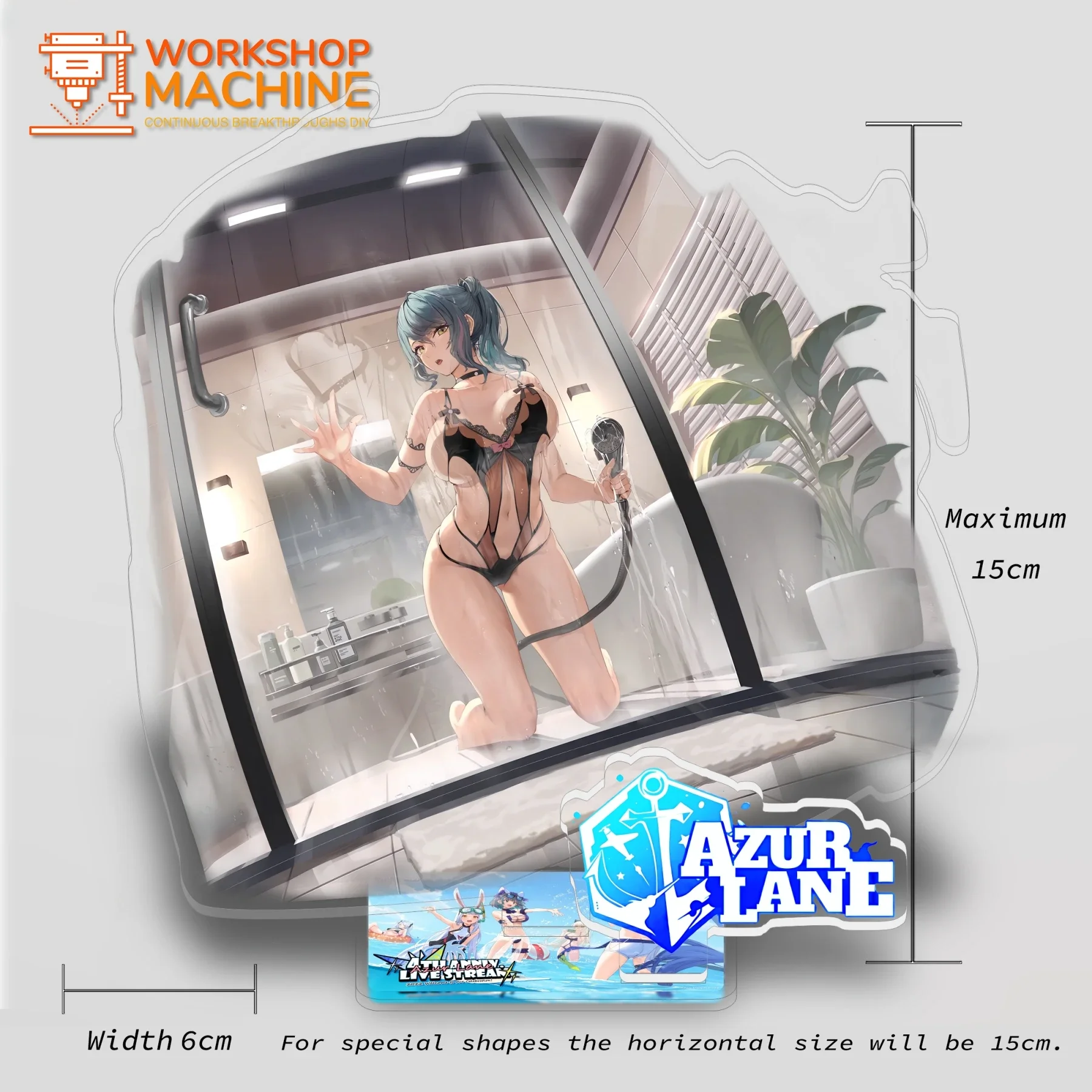 Azur Lane P2 Anime Characters Acrylic Display Stand Model High Precision Writing Desk Decorations Trend Souvenir Collect