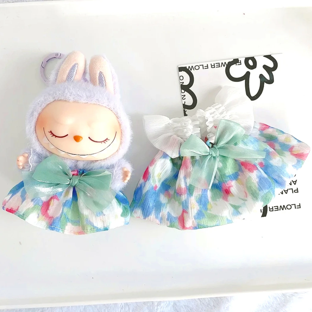 

Delicate Pearl Cute Dress Set Labubu Ropa 3.0 for V1/V2/V3 Labubu Outfit Cute Doll Clothes Accessories Trendy Gift Cowboy Set