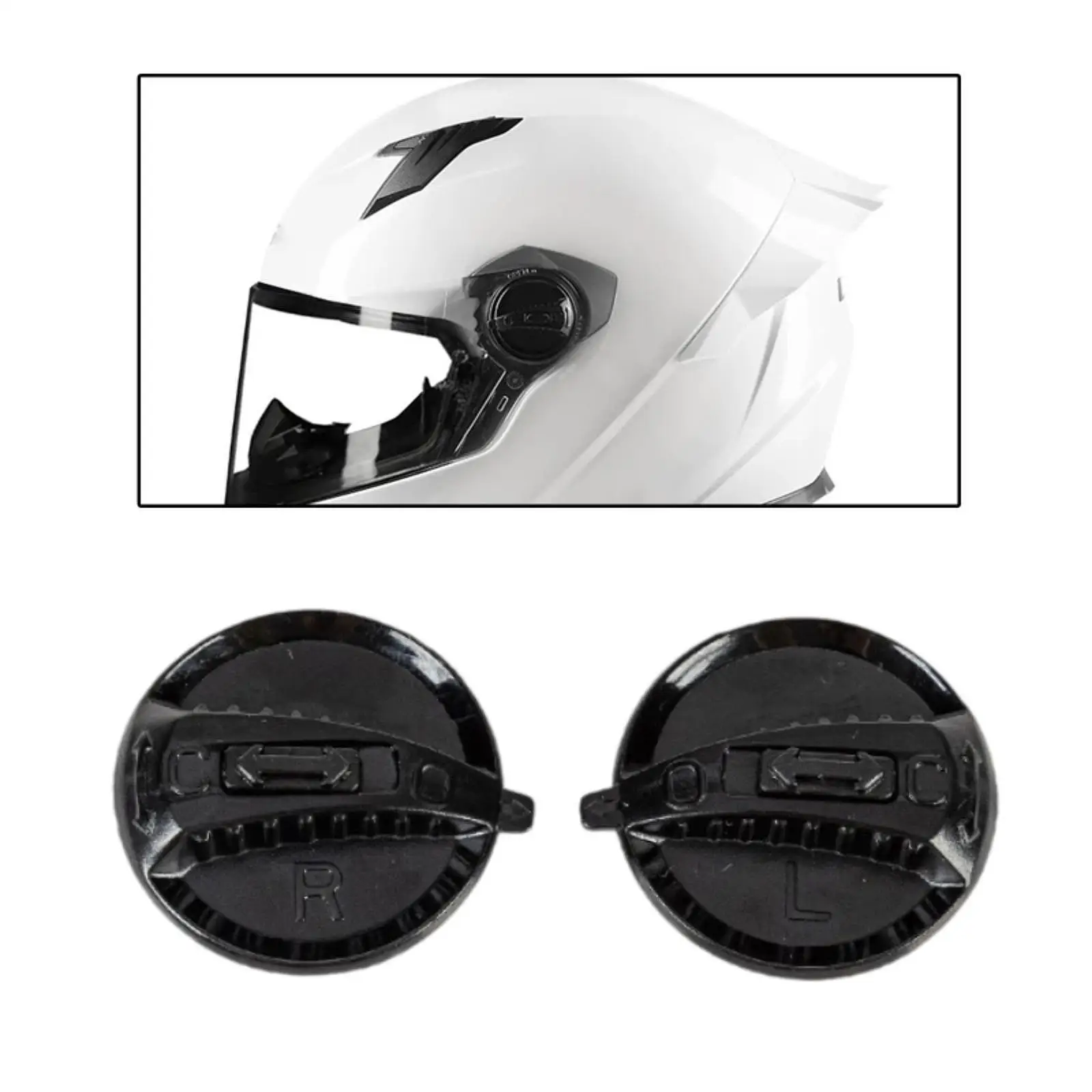Sturdy Motorcycle Helmet Visor Bases Replacement Shielding Parts with Screws for Helmet Accessories