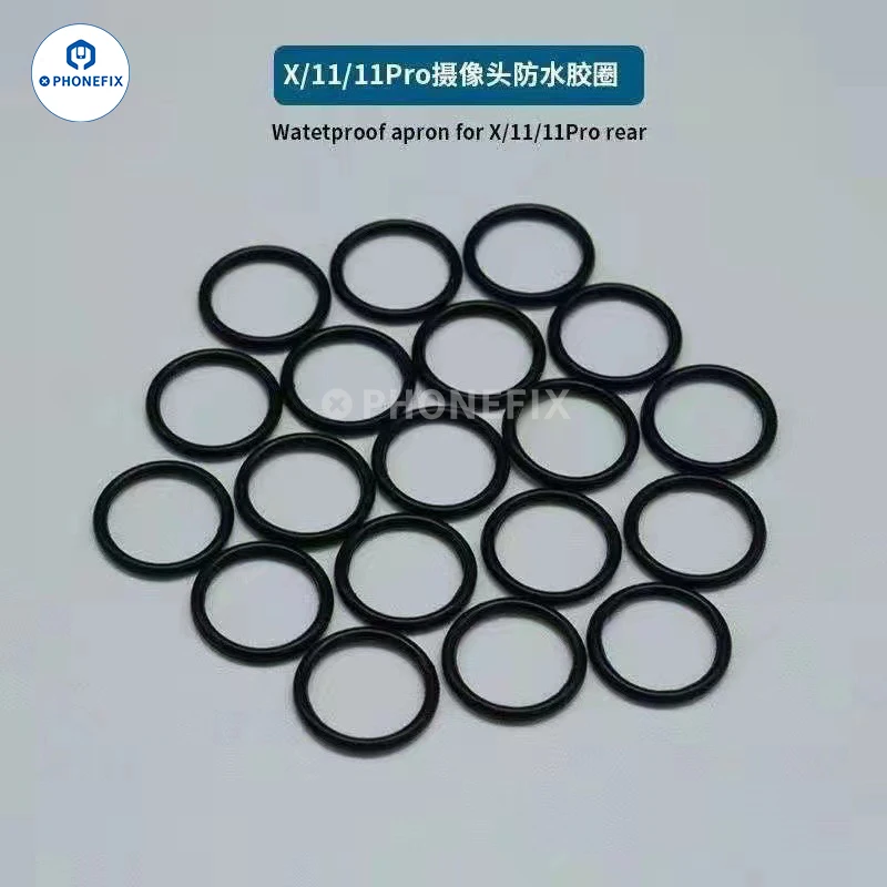 100pcs Mobile Phone Hole Rubber Ring Rear Back Glass Camera Waterproof Rubber Ring For iPhone X XS XR XSM 11 12 13 Pro MAX Parts