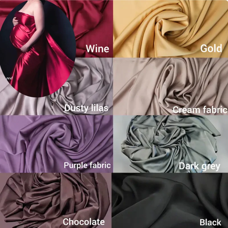 دعامة صور للأمهات بطول 2 متر/4 متر - قماش ثني من الحرير الناعم من قماش التصوير الفوتوغرافي لحفلات استقبال المولود الجديد - فسيين حوامل استحمام الطفل #6