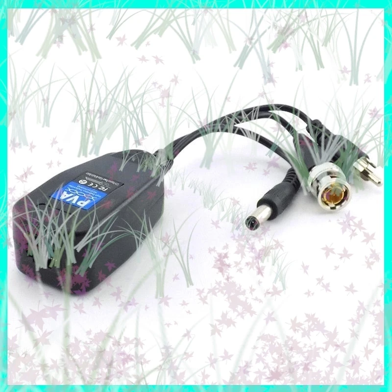 1/2/5Pairs 3 in 1 Passive Power Video Balun Male BNC Connectors Converter Supply Passive Transceiver for CCTV HD Camera DVR E3