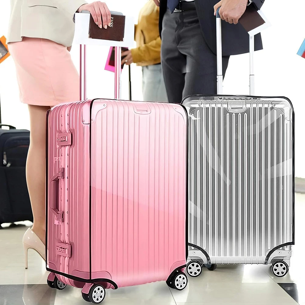 Transparent Pvc Luggage Protective Cover Wheeled Luggage Protective Cover Wear-Resistant Outer Cover Transparent Protective