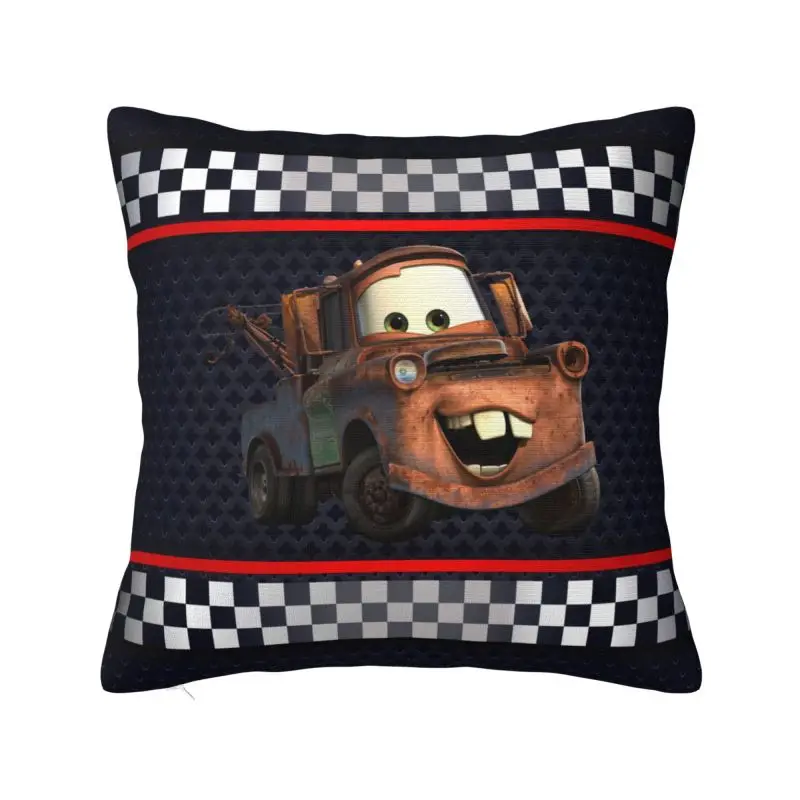 Cute Cartoon Pixar Cars Cushion Cover 35x35 Cm Velvet Polyester Throw Pillow Case For Sofa ChairHome Decor Pillowslip