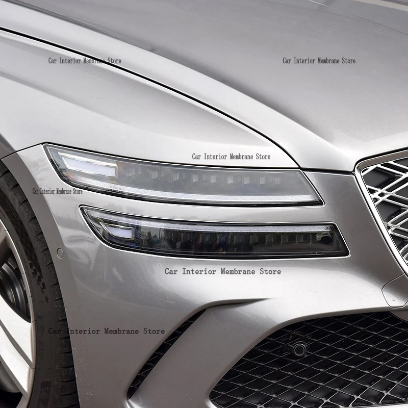

For Genesis G80 (2024-2025) Car Exterior Headlight Anti-scratch Front Lamp Tint Protective Film Cover Repair Accessories