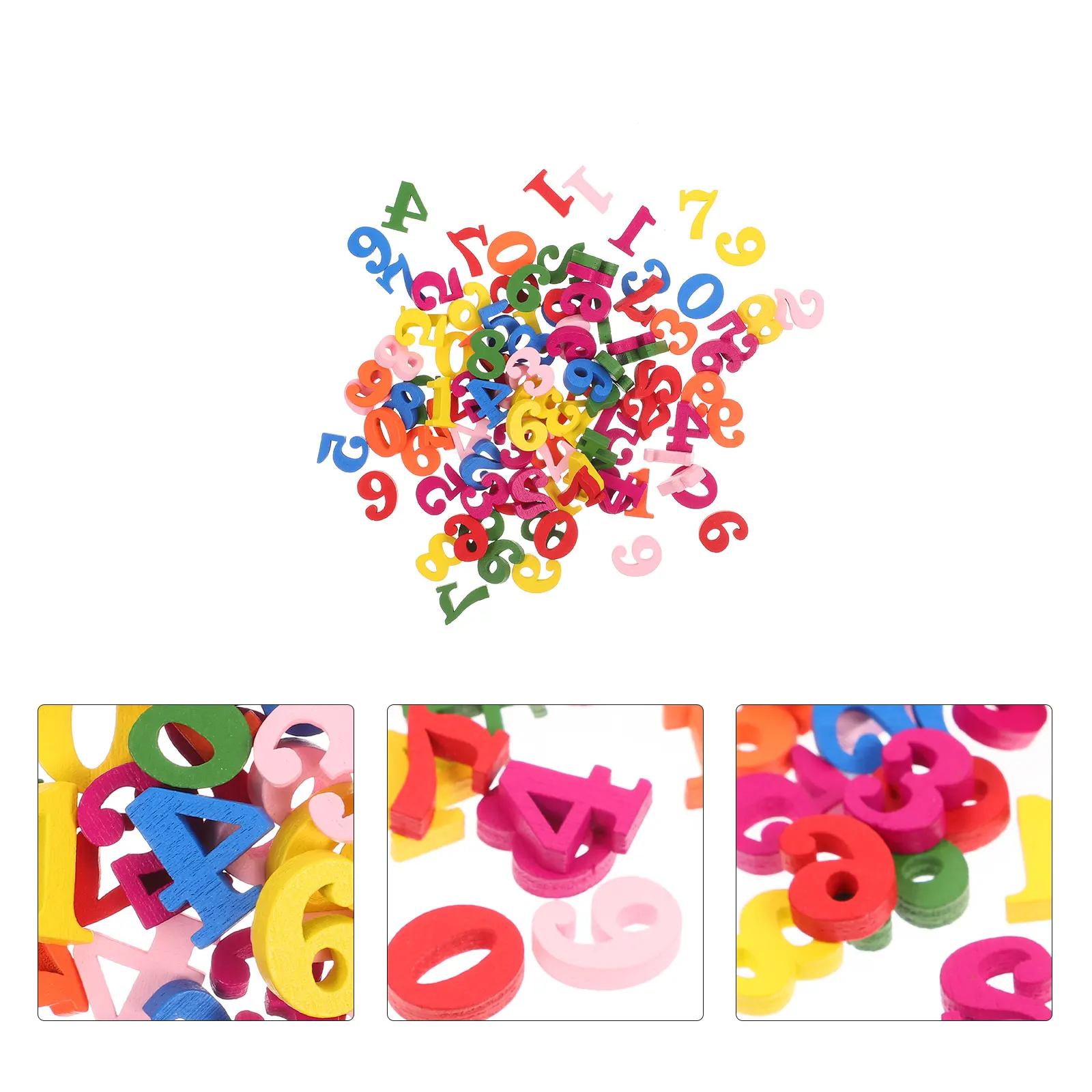 200 Uds. Bloques cognitivos digitales con números de madera, juguete educativo para niños pequeños, matemáticas coloridas