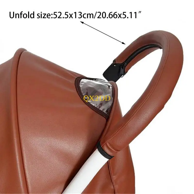 QX2D 베이비 유모차 팔걸이 바 커버 PU 가죽 보호 커버 팔걸이 손잡이 유아용 유아 아기 소녀 소년을위한 팔걸이 손잡이