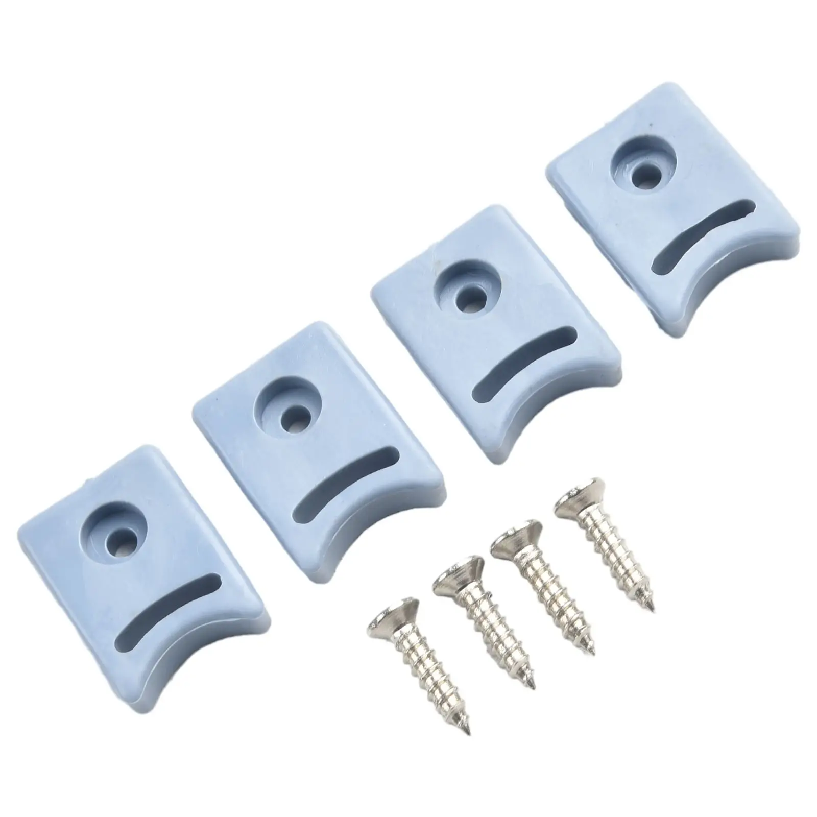 4Pcs Shower Room Door Pulley Rubber Stops Pulley Moving Positioning Block Square Buffer Block Shower Room Accessories