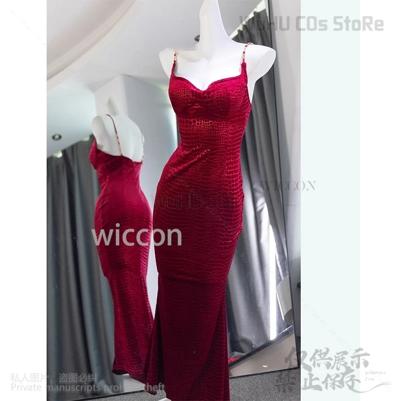 2025 Christmas Costume Evening Dresses Cosplay Anime Sexy Woman Girls For New Year Choker Pearl Props For Halloween Customized