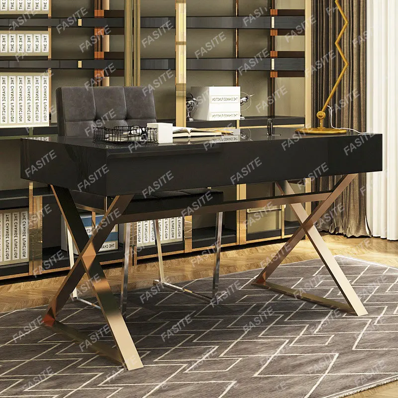 Post modern luxury desk, computer desk, storage, small unit creative home office desk, simple and fashionable writing desk