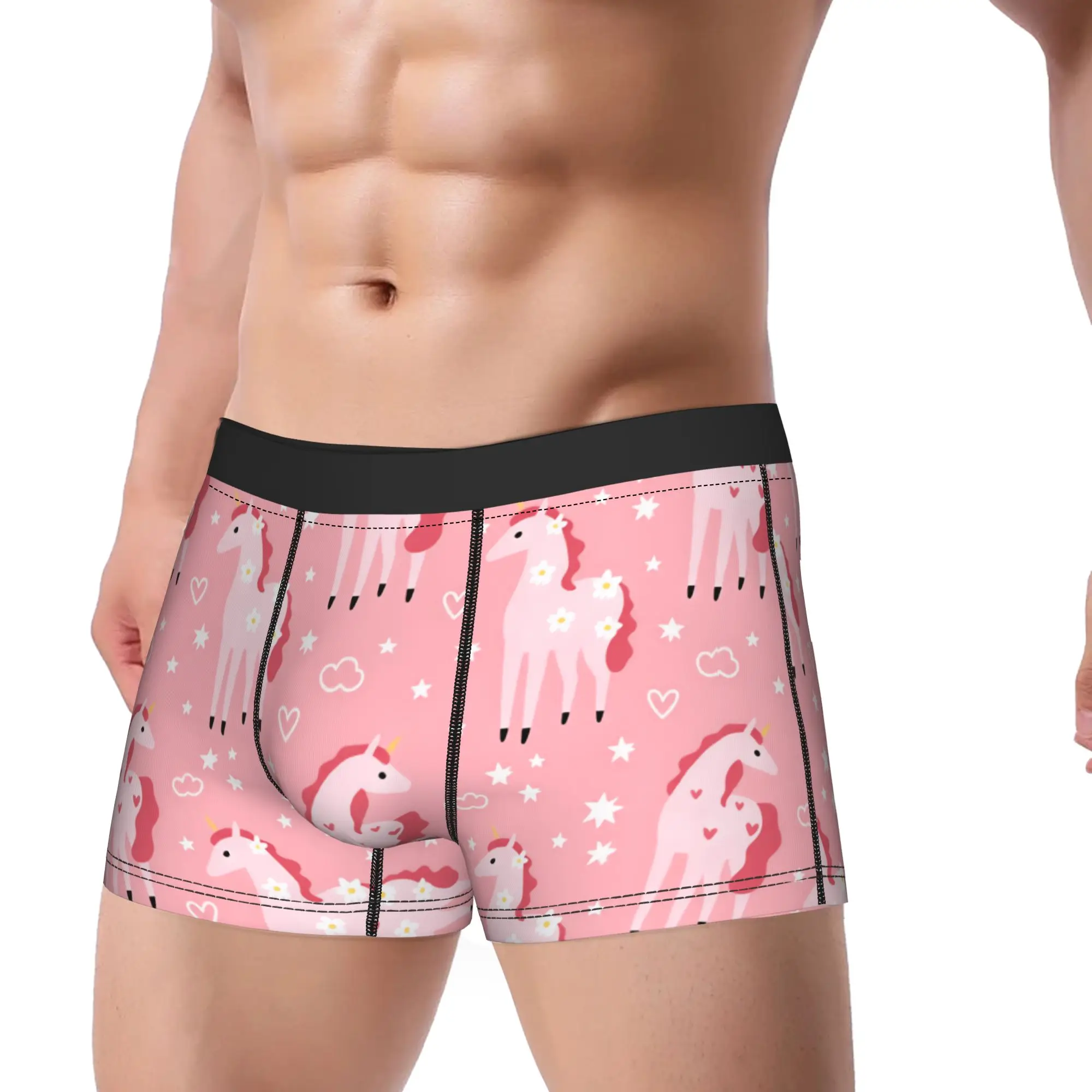Funny unicorn seamless pattern Underwear  Man Shorts Briefs Classic Trunk Hot Sale Pattern Large Size Underpants