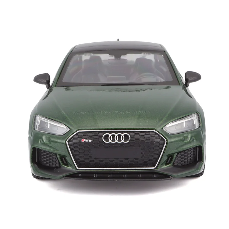 Bburago-Voiture de course Audi RS 5 Coupé, véhicule de luxe en alliage moulé sous pression, modèle de voiture arrière côtelée, collection de jouets, cadeau, 1:24