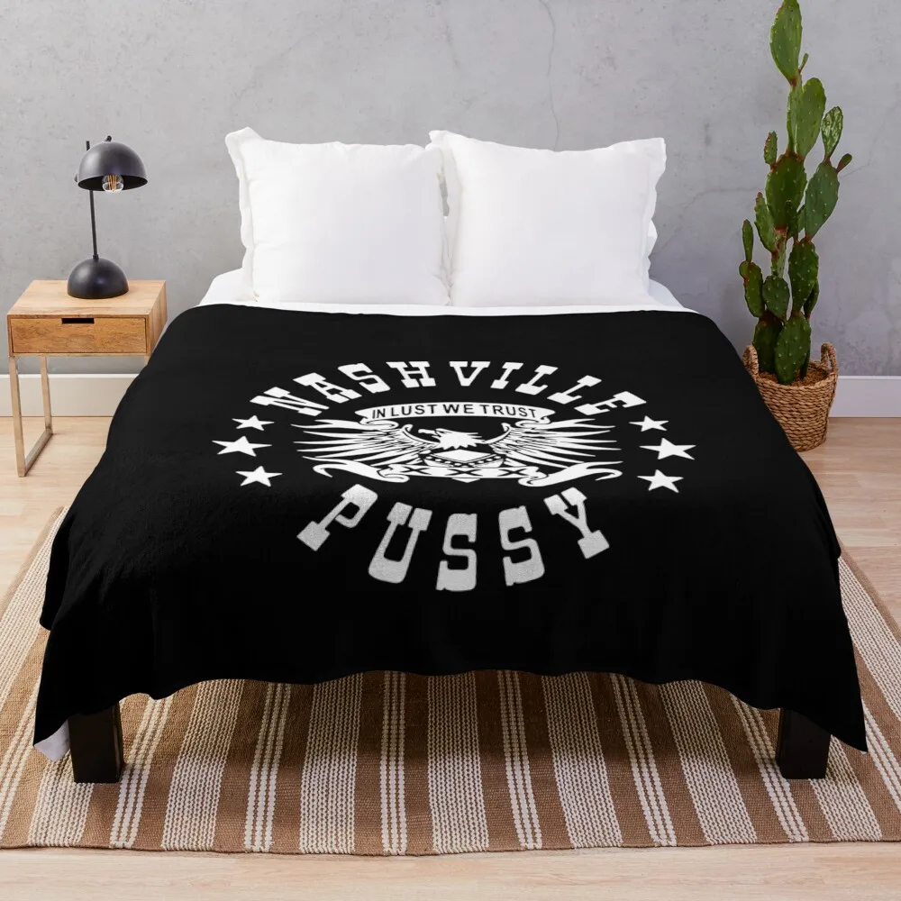 

Nashville Pussy Throw Blanket warm for winter Moving Soft Plush Plaid Blankets