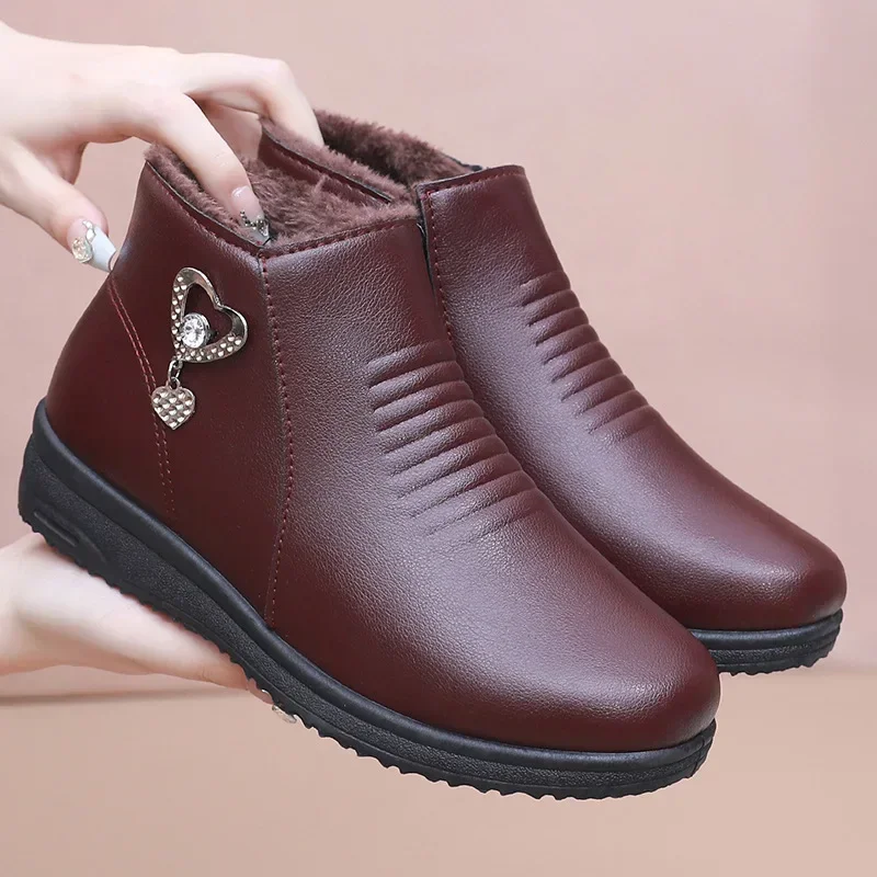 Women's Ankle Boots  Winter Cotton Shoes Plush Comfort Anti Slip Warm Short Boots Waterproof Outdoor Cold Proof Cotton Boots