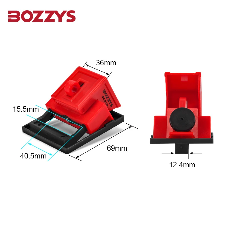 BOZZYS Clamp-On Circuit Breaker Lockout for Electrical Lockout Tagout to Prevent Accidental Operation BD-D12/D12X