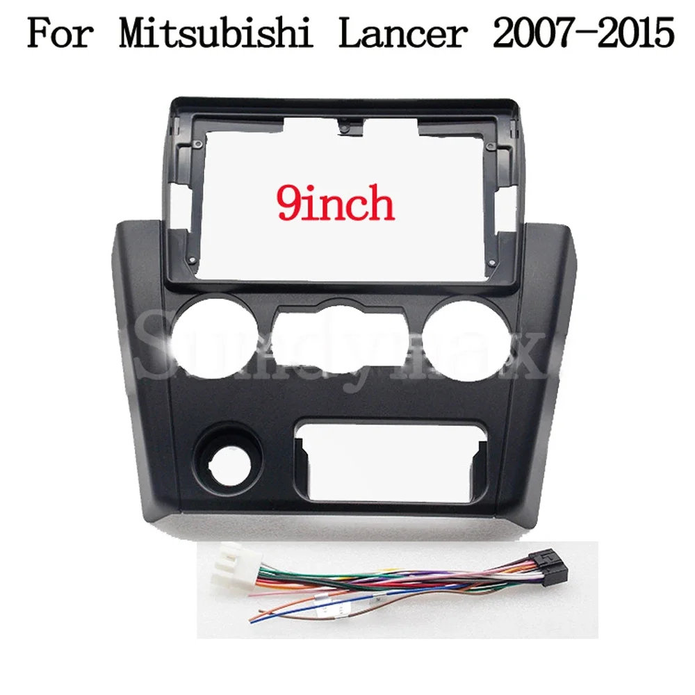 

9inch Car Radio Frame Fascias Navigation Panel power cable For Mitsubishi Lancer 2007-2015 Android Screen Dask Kit Fascia Frame