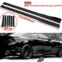 For Dodge Charger RT SRT SXT Rocker Panel Lip Side Skirts Extensions Matte Black