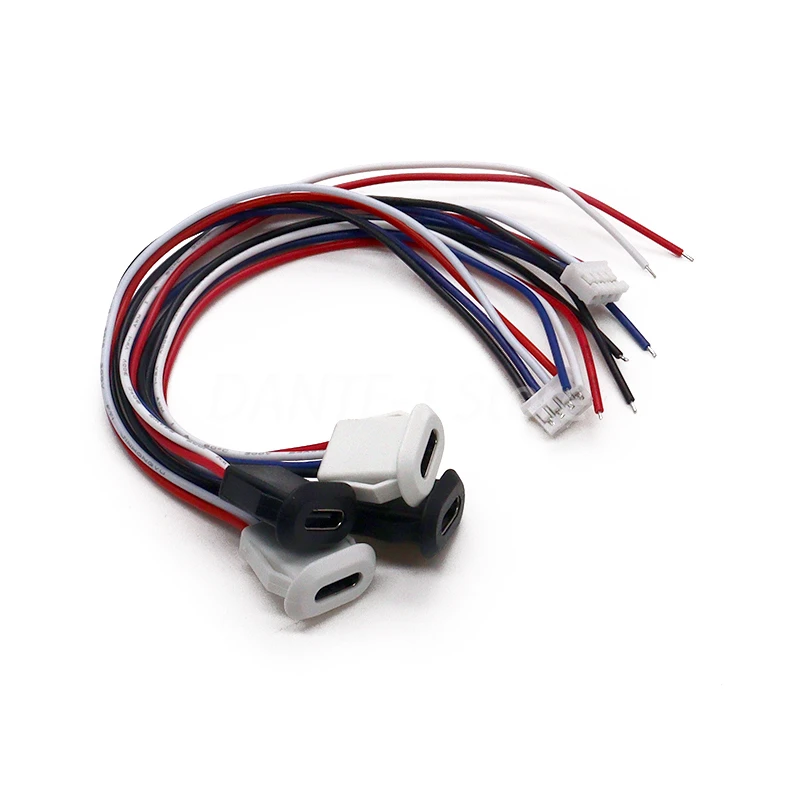 USB TYPE-C female connector with cable, waterproof type, waterproof TYPE-C cable