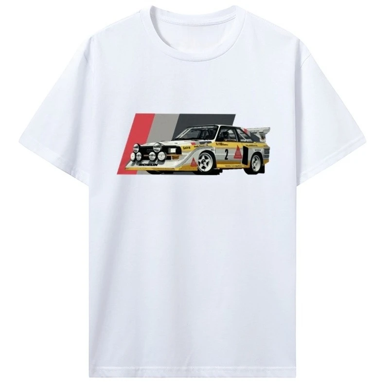 Sport S1 E2 Group B Rally Car Stig Blomqvist Mikkola and Walter T-Shirt Casual T Shirt Cotton Tops Men's Clothing Unisex Tshirt
