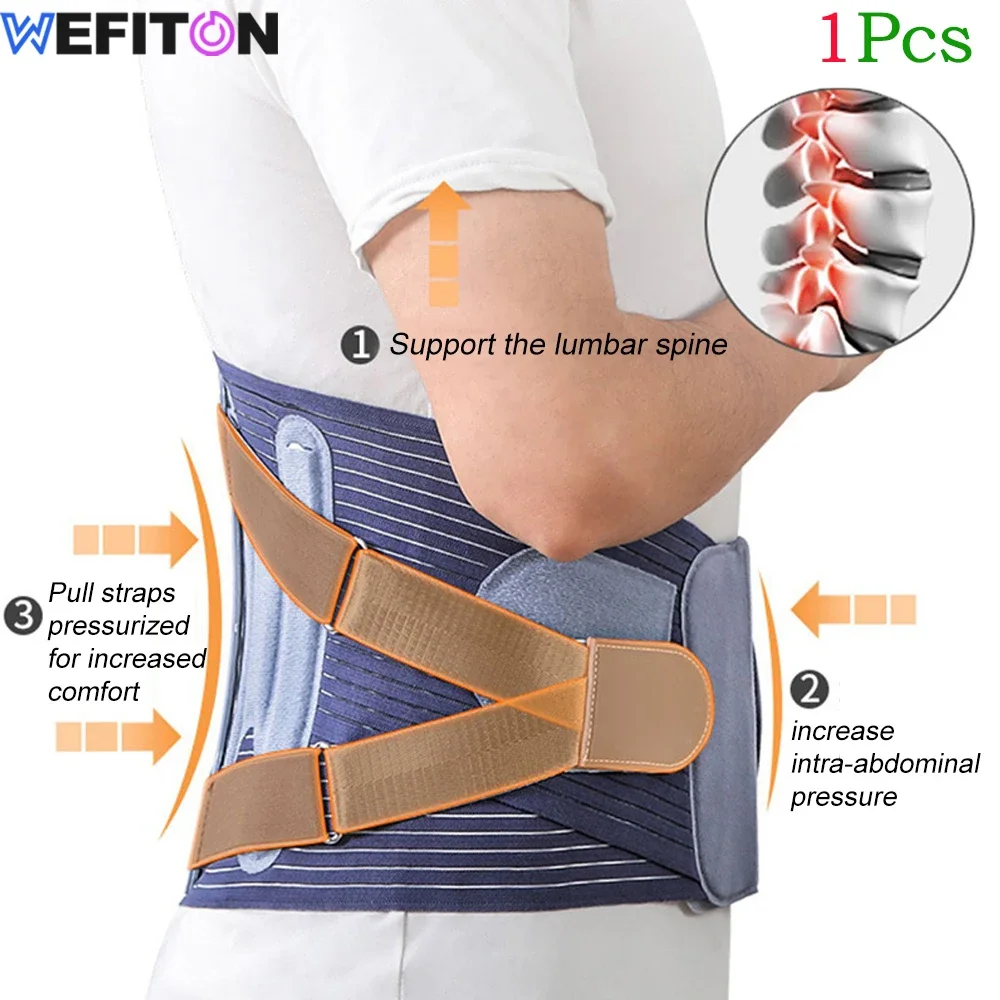 

1Pcs Adjustable Waist Lumbar Support Breathable Back Brace Lower Back Belt Strap,Instant Pain Relief for Herniated Disc,Sciatica