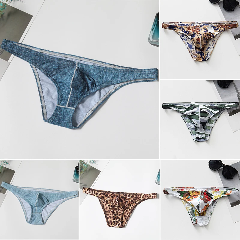 Cuecas masculinas dos homens cuecas de cintura baixa boxer elegante suave calcinha bulge bolsa calcinha moda triângulo troncos
