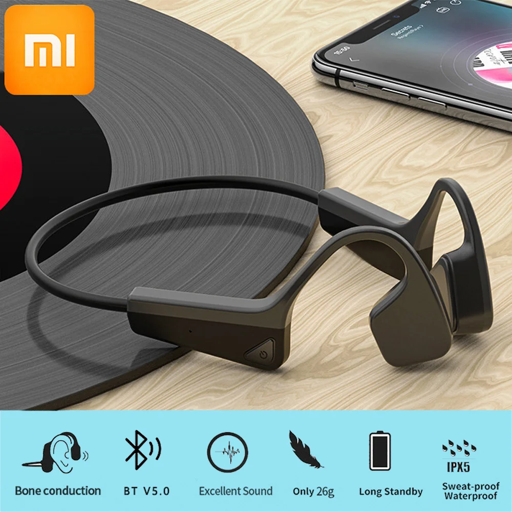 Xiaomi Ture Bone Conduction Earphones Bluetooth Wireless Headphones Sport Headset With HD Clear Mics For Workout Running Driving