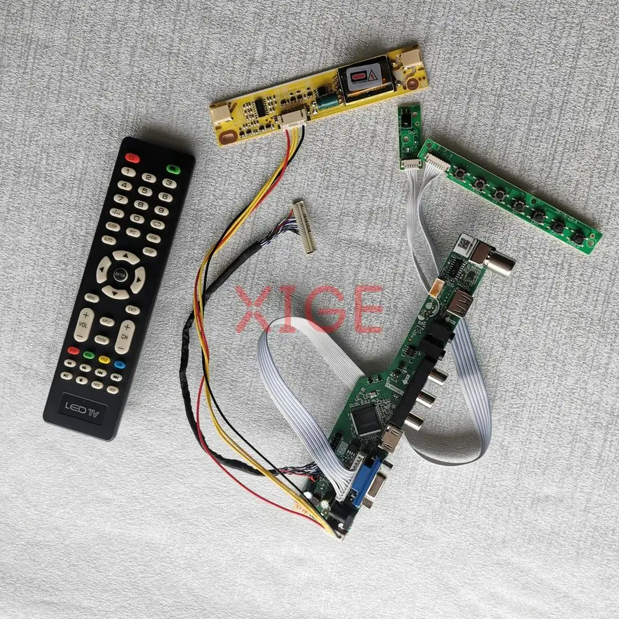 

For N154I4 QD15TL08 TX39D80VC1GAA B154EW03 Matrix Controller Drive Board Kit HDMI+VGA+AV+USB 1280*800 1280x800 2CCFL LVDS 30-Pin