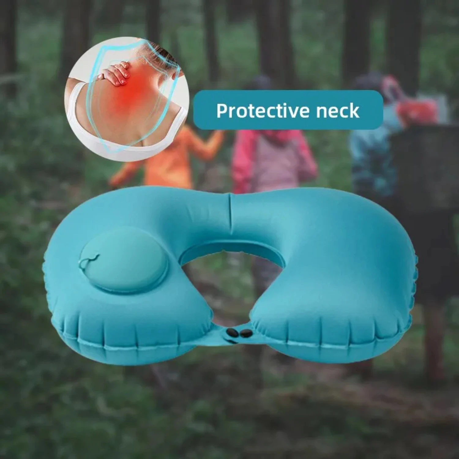 Travel in Comfort with this Deluxe U-Shape Neck Cushion - Automatic Inflatable Air Pillow for Ultimate Comfort and Support - Per