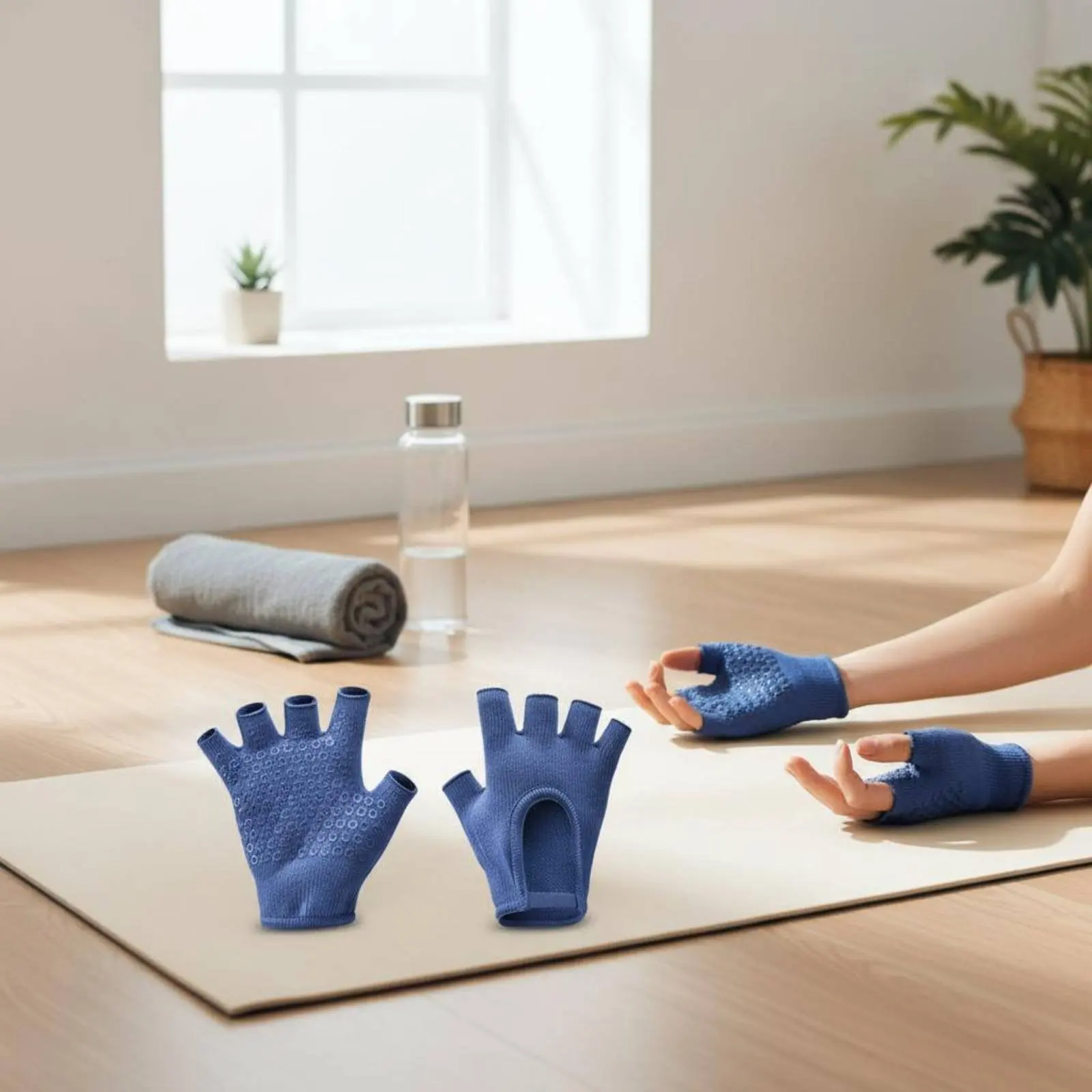 

Non-Slip Stretching Socks and Gloves Ventilated Top Design Non-Slip Stretching Gloves and Socks Set Exercise Accessories
