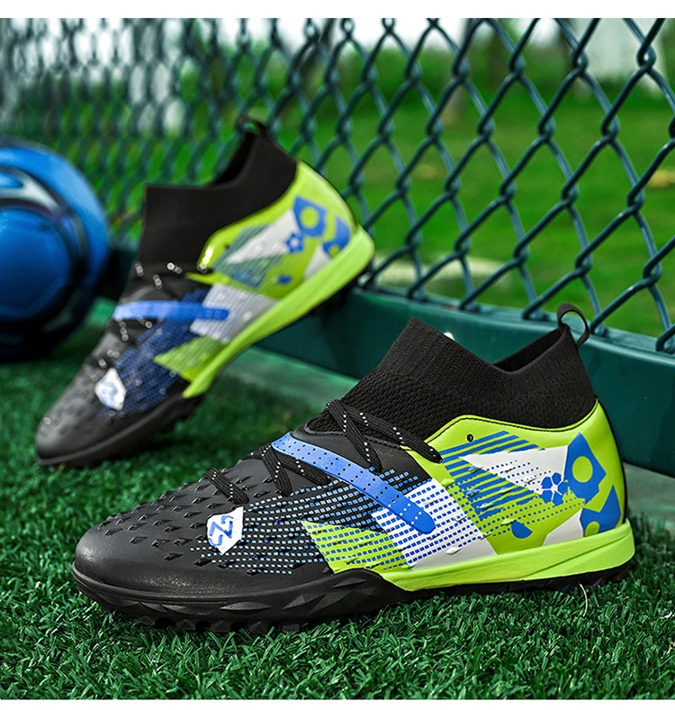 Neue Männer Fußball Schuhe Hochwertige Outdoor Hohe Knöchel Ultraleicht Indoor Fußball Stiefel Nicht-Slip Sport Schuhe Futsal Nicht-Slip – Detail 32