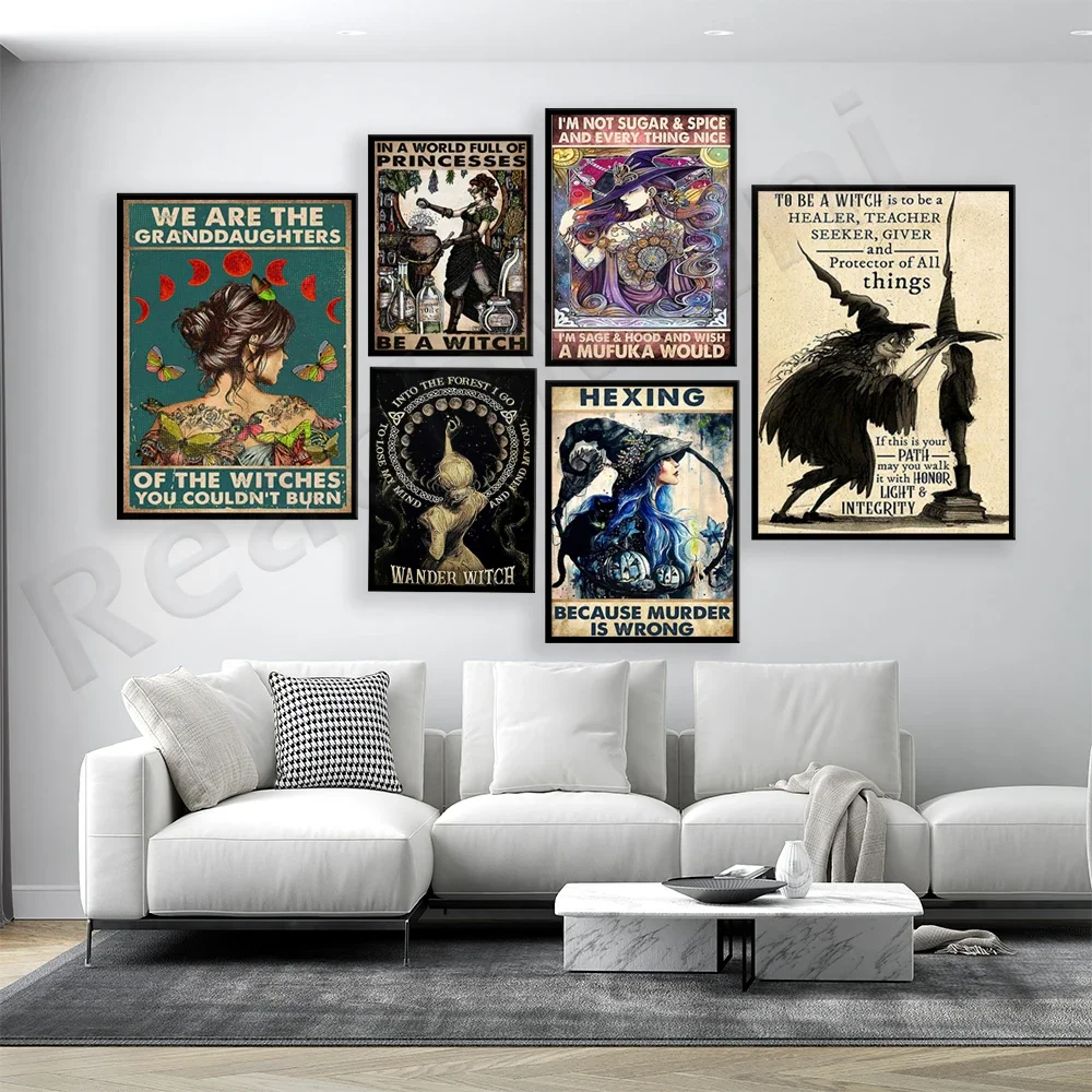 I am not sugar spice, everything is fine, I am a saint, hope Mufuhui poster, witch poster, witch art gift decoration