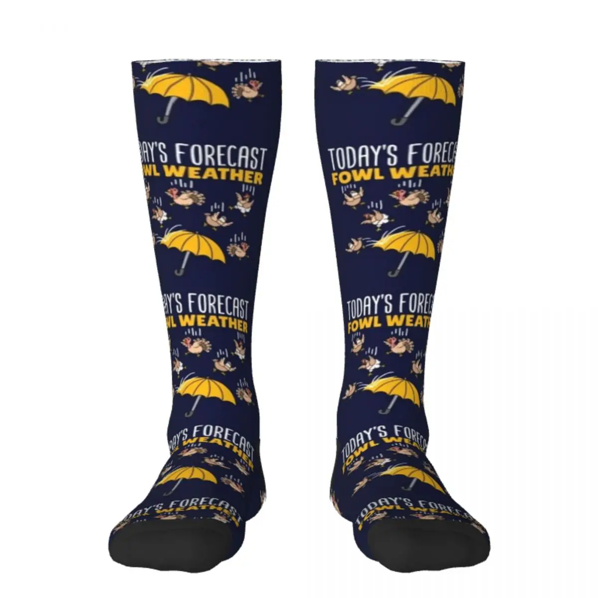 

Meteorology Joke Today's Forecast Fowl Weather Socks basketball cute Men's Boy Socks Women's