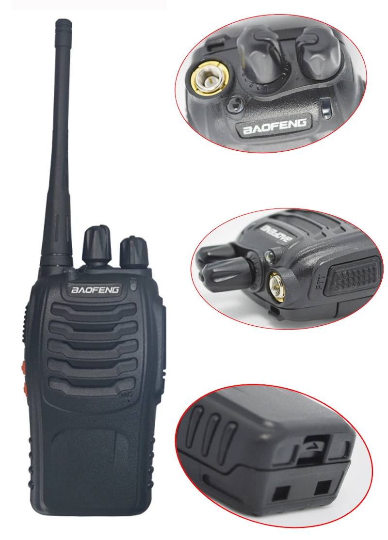 2pcs/lot baofeng BF-888S Walkie talkie Two-way radio set BF 888s UHF 400-470MHz 16CH walkie-talkie Radio Transceiver