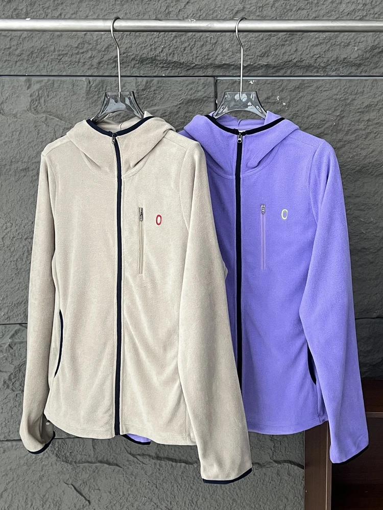 

Warm Fleece Hooded Jacket Lightweight Versatile Women's Korean Style Winter Coat Standard Fit Long Sleeve Zipper Closure T51164