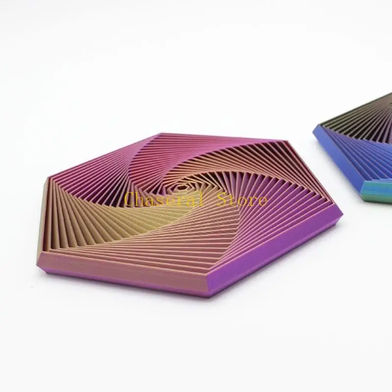 E7CE geometrico divertimento colorato giocattolo colorato infinitamente esagono colorato illusione visivo giocattolo giocattolo