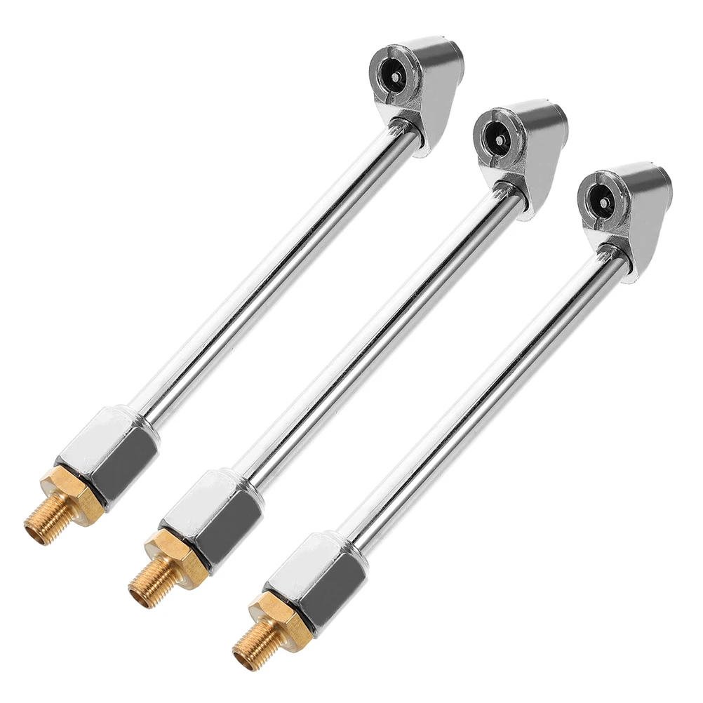 

3pcs Inflation Nozzle Hose Connectors Stainless Steel Car Tires Chuck Tire Air Adapter Inflator Hose Adapter Bicycle for Tire