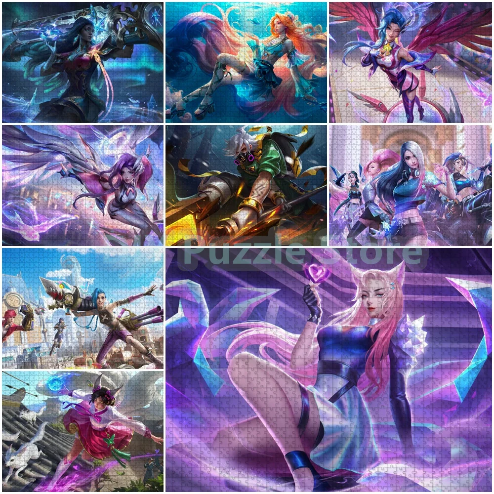 

Пазл с принтом видеоизображений из игры League of Legends, 108/200/300/500/1000 деталей, развивающие головоломки для самостоятельной сборки, игрушки, подарки